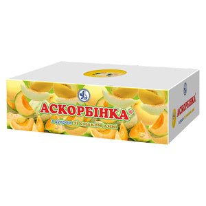Диетическая добавка Аскорбинка таблетки со вкусом дыни 12 упаковок по 10 таблеток  (аскорбиновая кислота, витамин С)