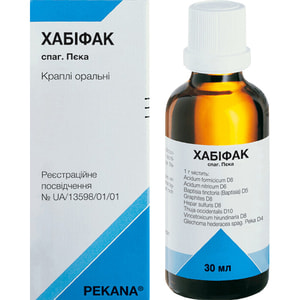 Хабифак спаг. Пека кап. орал. фл. 30мл