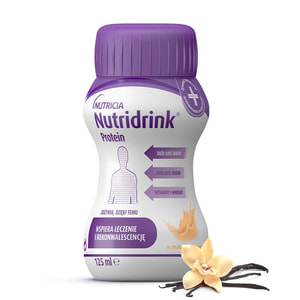 Продукт питания для специальных медицинских целей: энтеральное питание Nutridrink Protein (Нутридринк Протеин) со вкусом ванили 4 х 125мл