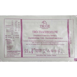 Трубка трахеостомическая для восстановления проходимости дыхательных путей, искусственной вентиляции легких с манжетой размер 8,0 мм Tro-tracheoflow