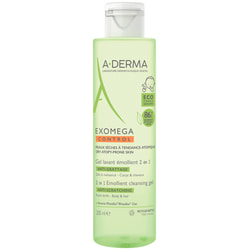 Гель-эмолент для тела и волос A-DERMA (А-Дерма) Экзомега Контрол 2 в 1 очищающий смягчающий 200 мл