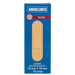 Пластир бактерицидний Angelmed (АнгелМед) на тканинній основі 19мм х 72мм 10 шт