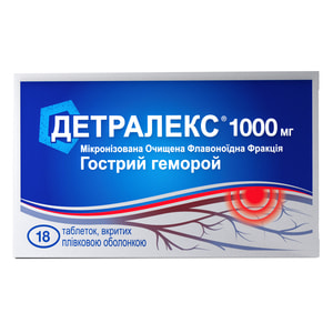 Детралекс табл. п/о 1000мг №18