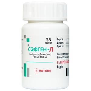 Софген-Л табл. п/о 90мг/400мг конт. №28***