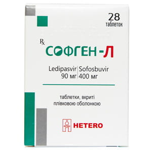Софген-Л табл. п/о 90мг/400мг конт. №28***