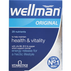 Вітамінно-мінеральний комплекс Wellman Original (Велмен Оріджинал) для чоловіків з вітаміном С, вітаміном Д3 і цинком упаковка 30 шт