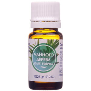 Масло эфирное Чайного дерева флакон 10 мл Вертекс