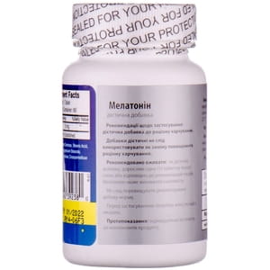 Мелатонін таблетки по 6 мг для нормалізації сну контейнер 60 шт