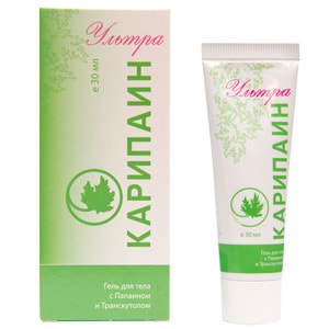 Гель для тела Карипаин Ультра с папаином и транскутолом 30 мл