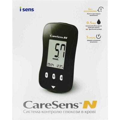Глюкометр CareSens N система контроля уровня глюкозы в крови
