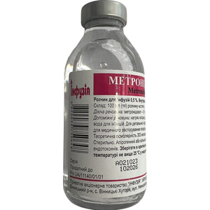 Метронидазол р-р д/инф. 0.5% бут. 100мл