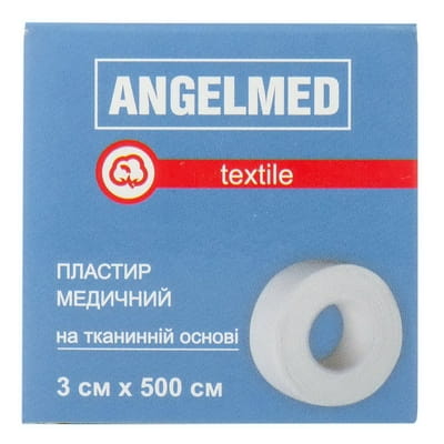 Пластир медичний Family Angelmed (АнгелМед) на тканинній основі 3см х 500см 1 шт