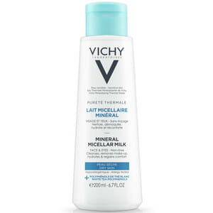 Молочко мицеллярное для лица  и глаз VICHY (Виши) Пюрте Термаль очищающее для сухой кожи 200 мл