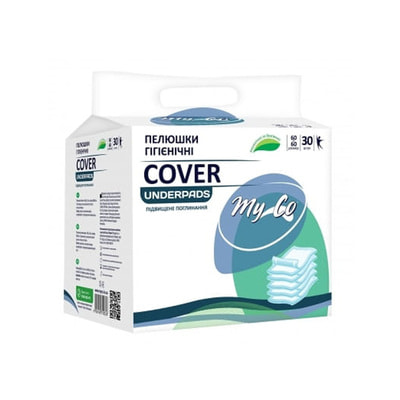 Пелюшки гігієнічні поглинаючі MYCO COVER розмір 60см x 60см 30 шт