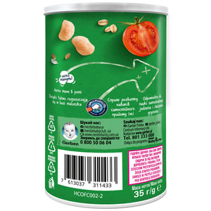 Снеки пшенично-овсяные NESTLE GERBER (Нестле Гербер) Organic Nutripuffs (Органик Нутрипафс) с томатами и морковью с 10 месяцев 35 г