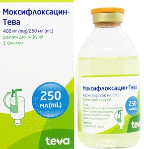Моксифлоксацин-Тева р-р д/инф. 400мг/250мл бут. 250мл №1