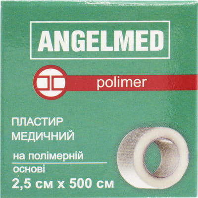 Пластырь медицинский Angelmed (АнгелМед) на полимерной основе 2,5см х 500см 1 шт