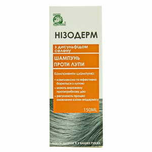 Нізодерм з дісульфідом селену шампунь для волосся проти лупи флакон 150 мл