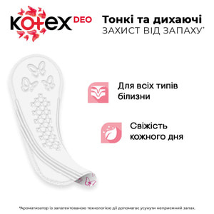 Прокладки щоденні жіночі KOTEX (Котекс) Normal Plus Deo (Нормал Плюс део) 56 шт