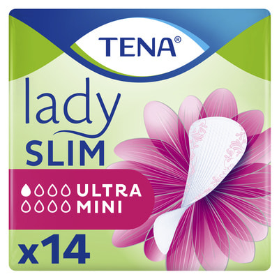 Прокладки урологические TENA (Тена) Lady Slim Ultra Mini (Леди Слим Ультра Мини) для женщин 14 шт