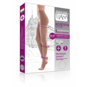 Колготки антиварикозные TIANA 885 (Тиана) 22-27 мм рт ст 280 den размер 2 бежевые