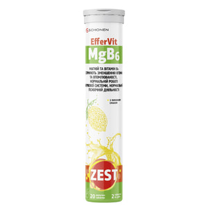 Вітаміни ZEST (Зест) EfferVit MgB6 (ЕфферВіт MgB6) таблетки водорозчинні 20 шт