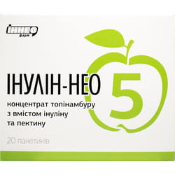 Інулін-Нео 5 яблуко концентрат топінамбуру з вмістом інуліну та пектину в пакетах-саше по 6 г 20 шт