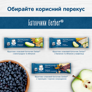 Батончик фруктово-злаковий NESTLE GERBER (Нестле Гербер) Чорниця і чорна смородина 25 г