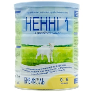 Смесь молочная детская на основе козьего молока с рождения до 6 месяцев Нэнни 1 с пребиотиками 800 г