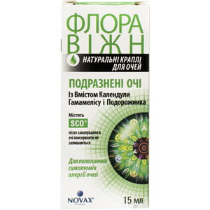 Флора Віжн Подразнені очі краплі очні для полегшення симптомів алергії очей флакон 15 мл