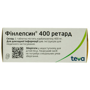 Фінлепсин 400 ретард табл. 400мг №50