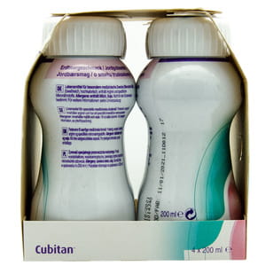 Харчовий продукт для спеціальних медичних цілей: ентеральне харчування Cubitan (Кубітан) зі смаком полуниці 4 пляшечки по 200 мл