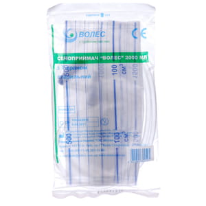 Мочеприемник для взрослых с Т-краном стерильный объем 2л Волес