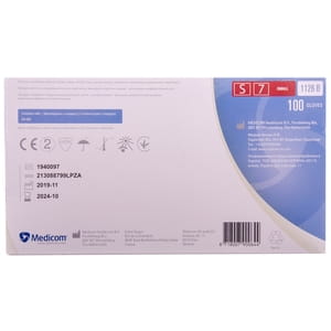 Перчатки латексные смотровые припудренные нестерильные SafeTouch (Сейф тач) E-series Latex размер S 1 пара