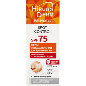 Крем для проблемных зон HIRUDODERM (Гирудодерм) Sun Protect Spot Control солнцезащитный SPF75+ 25 мл