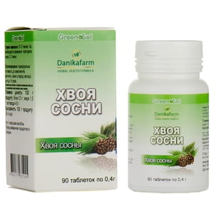 Хвоя сосны таблетки по 400 мг флакон 90 шт