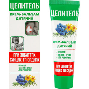 Крем-бальзам детский Целитель для быстрого и эффективного заживления кожи при ушибах, царапинах и других повреждениях кожи ребенка 70 г