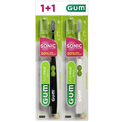 Зубная щетка GUM (Гам) Activital (Активитал) Sonic Power звуковая 1 + 1 шт