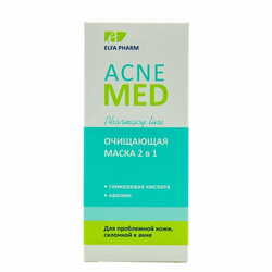 Маска для обличчя ELFA PHARM (Ельфа Фарм) Acne Med (Акне мед) 2 в 1 очищуюча 40 мл