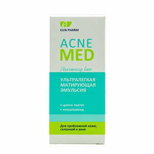 Емульсія для обличчя ELFA PHARM (Ельфа Фарм) Acne Med (Акне мед) ультралегка матуюча 40 мл