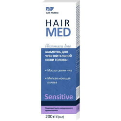 Шампунь для волосся ELFA PHARM (Ельфа Фарм) Hair Med (Хейр мед) для чутливої шкіри голови 200 мл