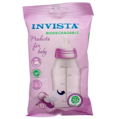 Салфетки влажные INVISTA (Инвиста) для детей с первых дней жизни биоразлагаемые розовая упаковка 15 шт