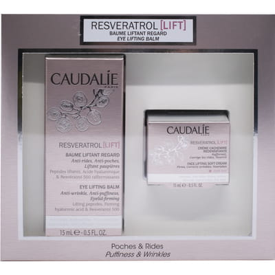 Набір CAUDALIE (Кадалі) Resveratrol Lift Eye Set 2020 бальзам-ліфтинг для контуру очей 15 мл + крем-ліфтинг кашемір 15 мл
