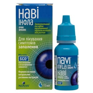 Нави Инфла капли глазные раствор офтальмологический увлажняющий и антиоксидантный флакон 15 мл