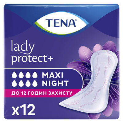 Прокладки урологічні TENA (Тена) Lady Maxi Night (Леді Максі Найт) для жінок нічні 12 шт