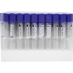 Пробірка вакуумна Vacumed 13 x 100 мм стерильна з К3 EDTA 6 мл крові з фіолетовою кришкою артикул 43116 100 шт