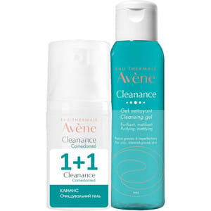 Набор AVENE (Авен) Клинанс Комедомед для жирной и проблемной кожи 30мл + Гель для лица очищающий 100 мл