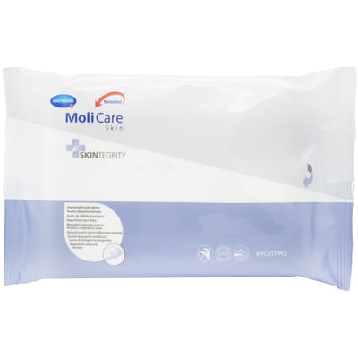 Перчатки влажные MOLICARE Skin (Моликар Скин) для миття 8 шт
