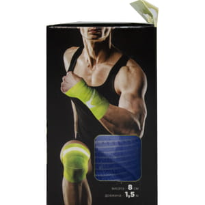 Бинт эластичный медицинский Торос Групп с текстильной застежкой цвет синий размер 1,5 м х 8 см