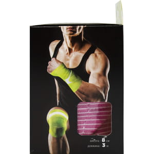 Бинт эластичный медицинский Торос Групп с текстильной застежкой цвет розовый размер 3 м х 8 см